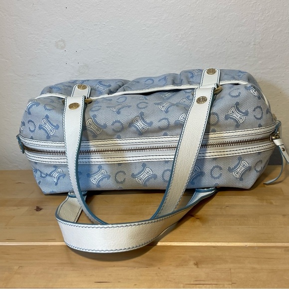 Celine Macadam Pattern Shoulder Bag  Vintage Blue CY 00/44 - Picture 6 of 16